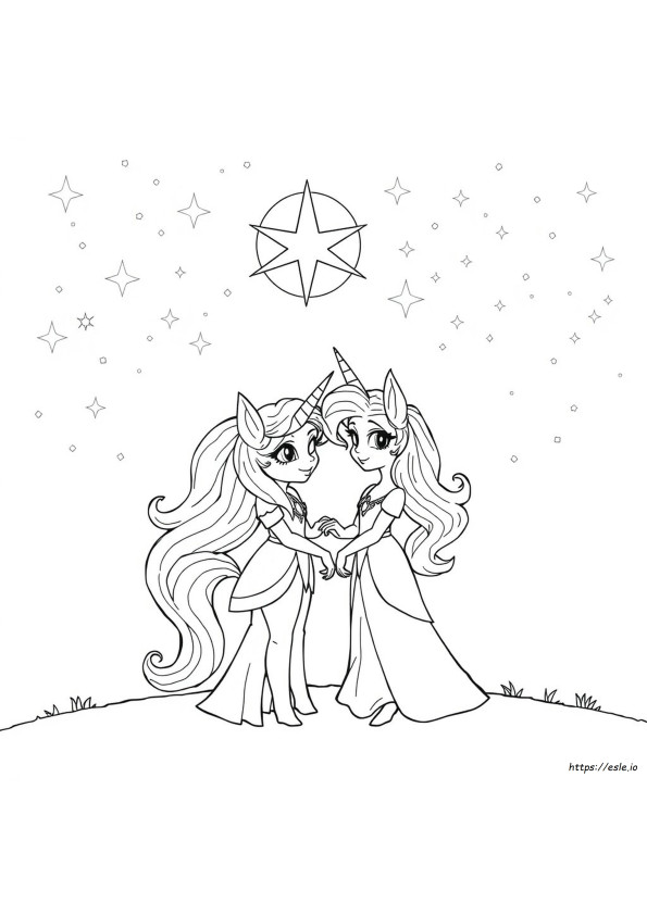 Pagina Da Colorare Principessa Celestia Principessa Luna