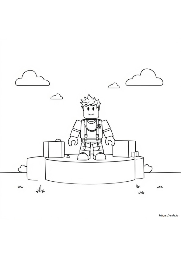 Coloriage Roblox Mignon