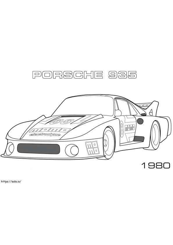 Porsche 935 din  de colorat