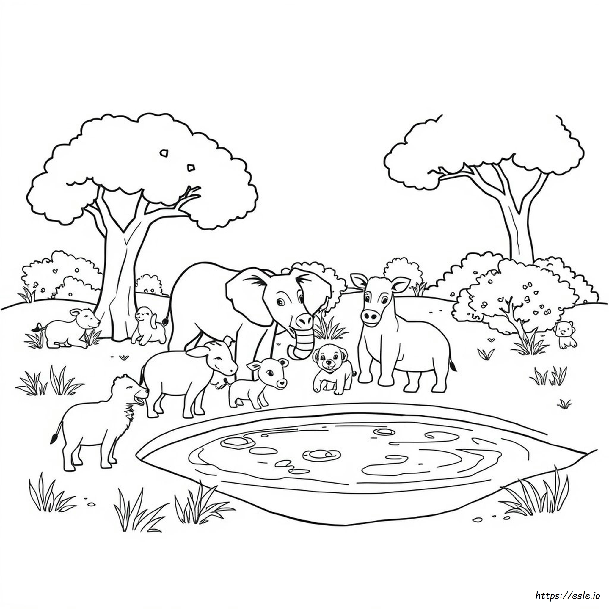 Kleurplaat Met Dieren kleurplaat