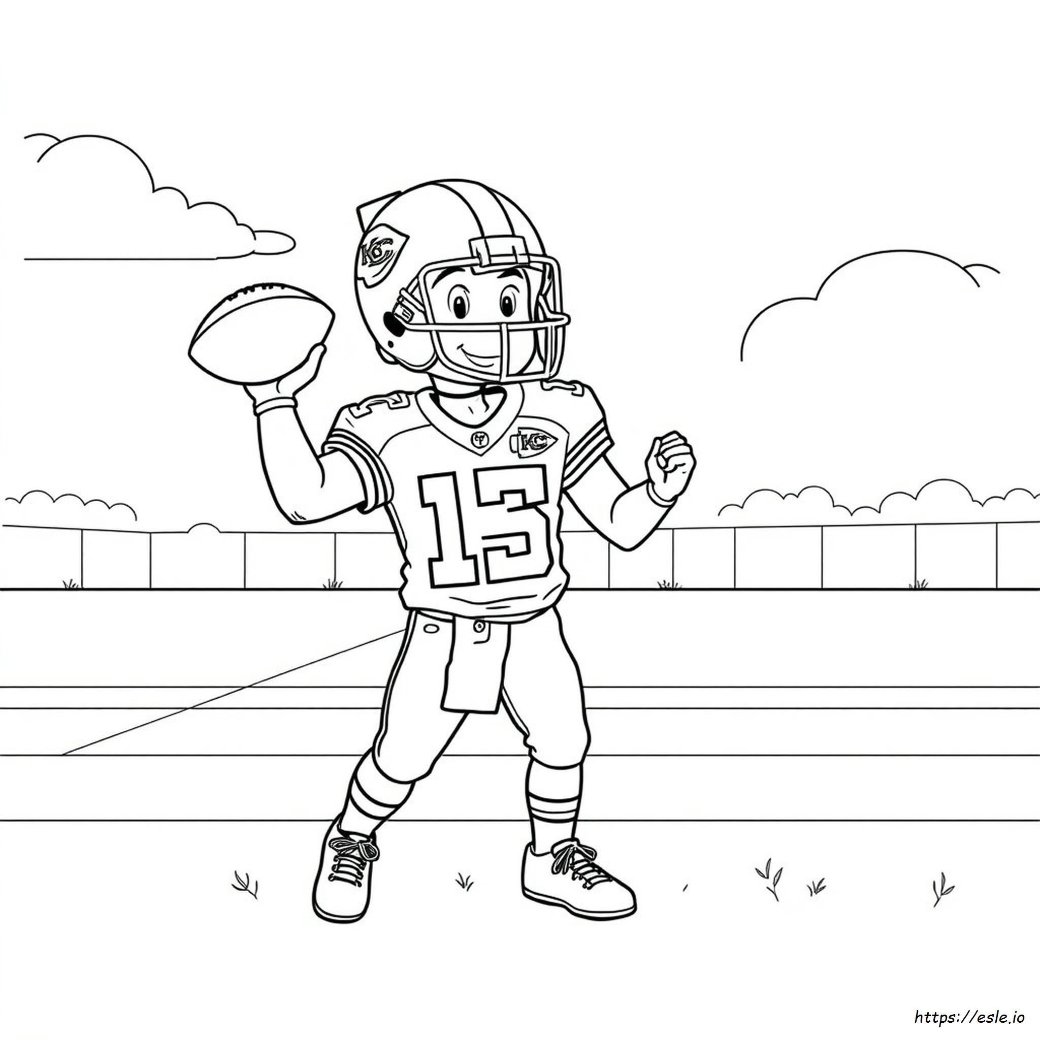 Mahomes Kansas City Chiefs Coloring Pages