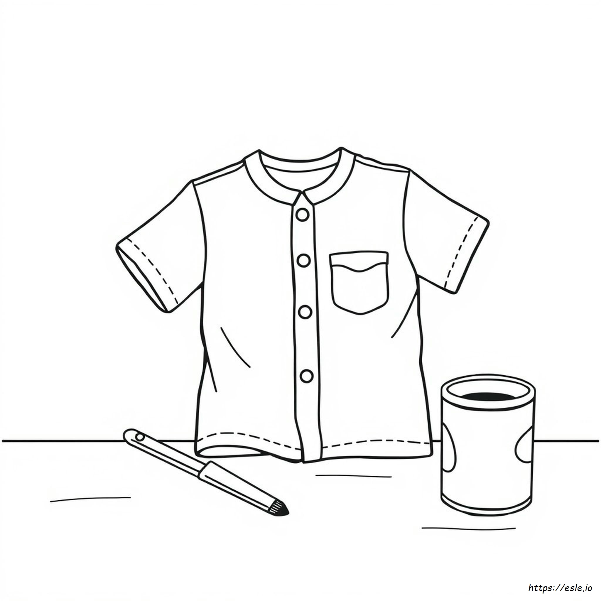 Hoe Een Shirt Zwart Te Kleuren kleurplaat