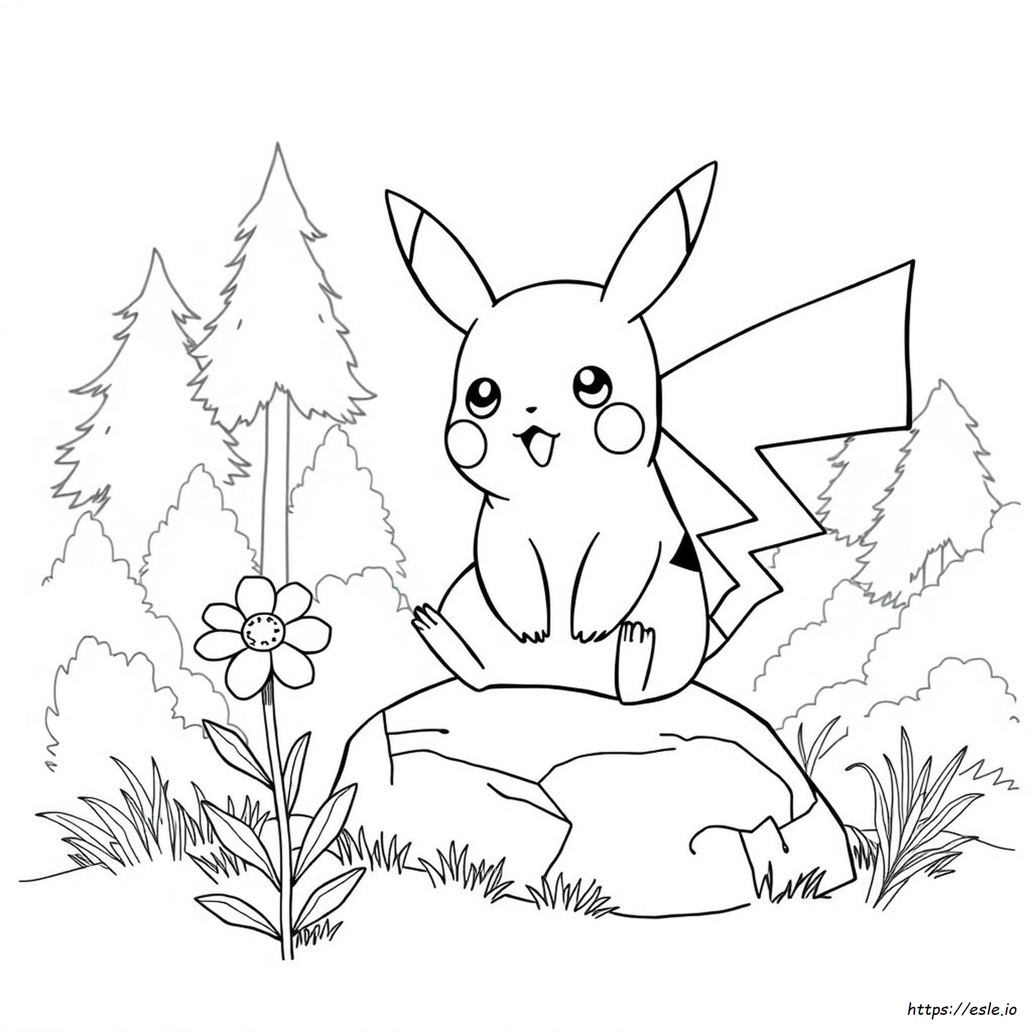 Pika Para Colorir
