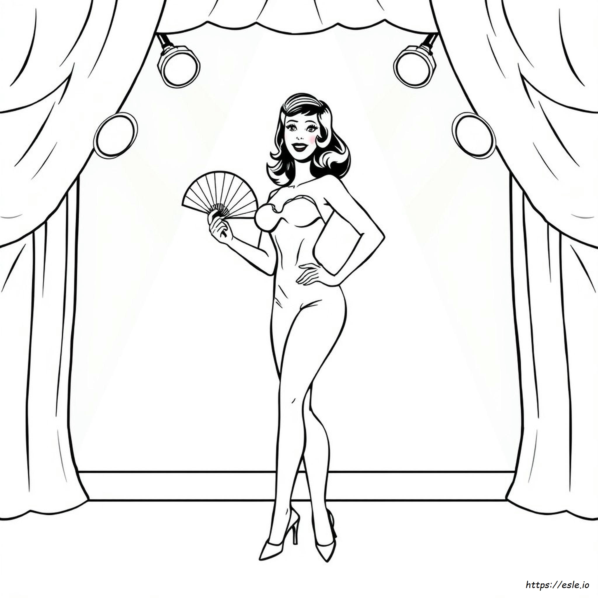 Bettie Page In Kleur kleurplaat
