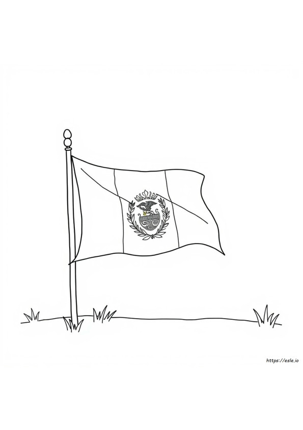 Peru Flag Coloring Page
