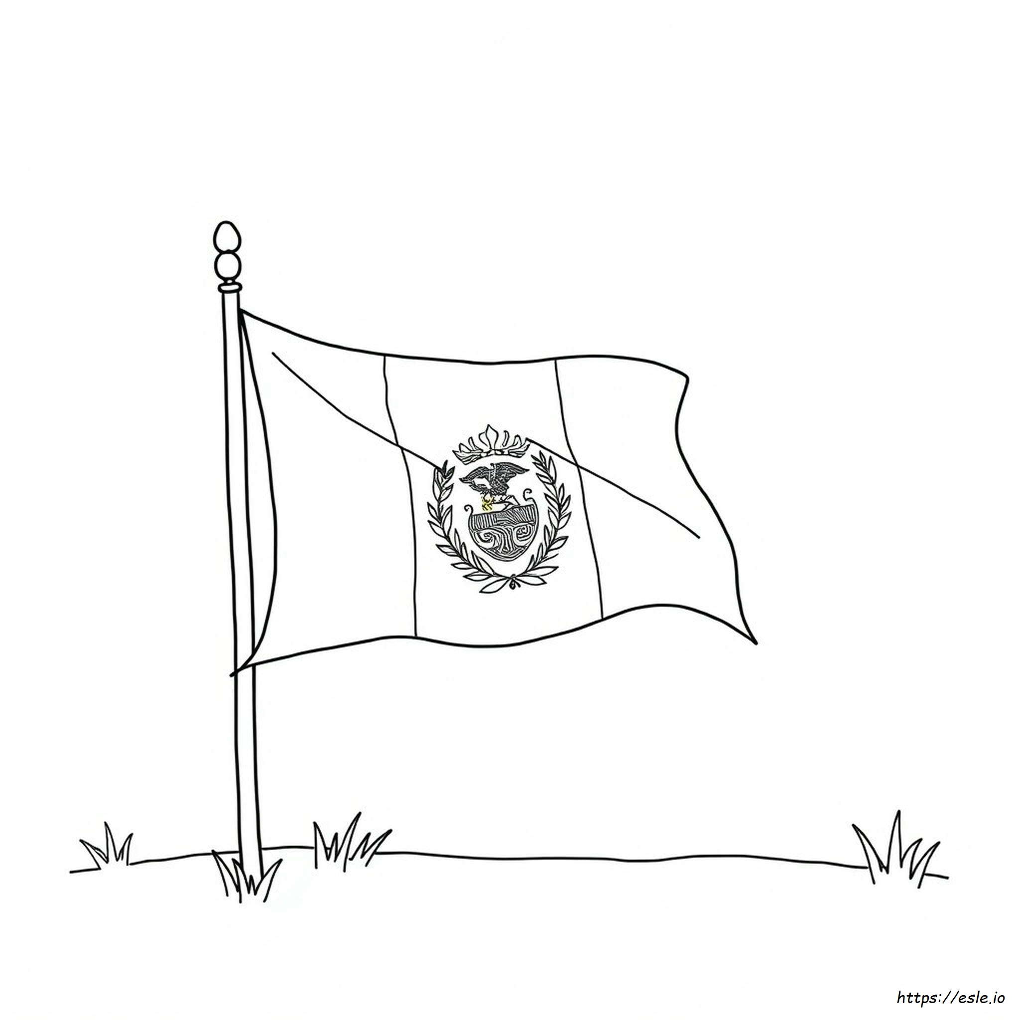 Peru Vlag Kleurplaat kleurplaat