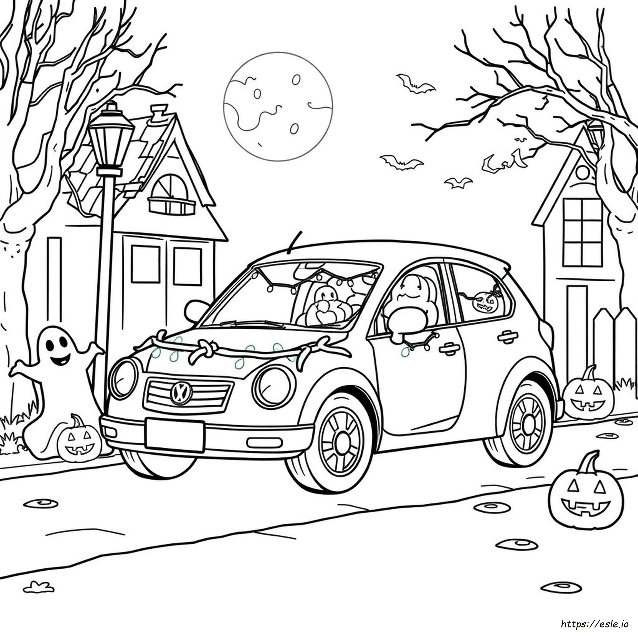 Halloween Auto Kleurplaten kleurplaat