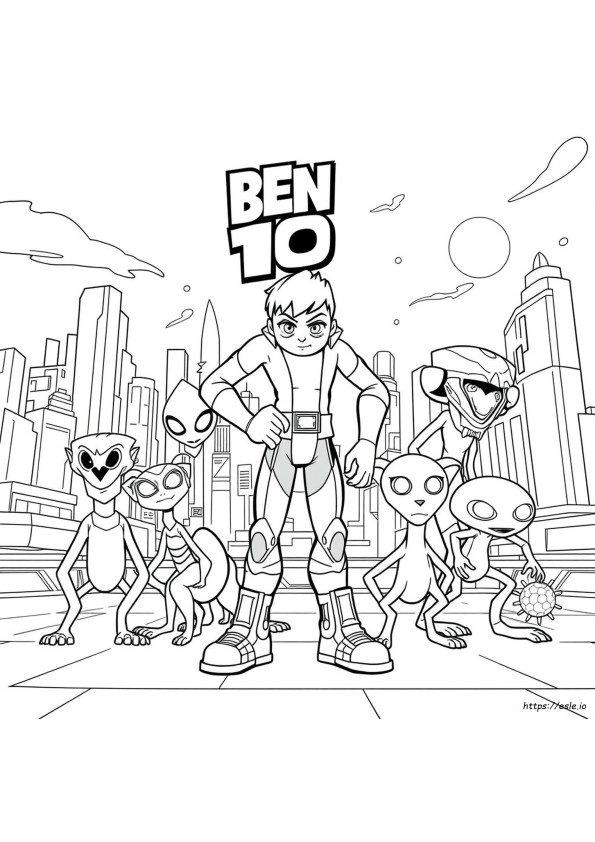Dibujos De Ben Diez Aliens Para Colorear