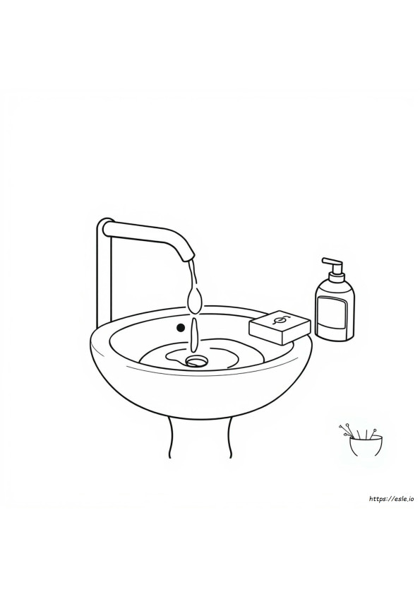 Wash Hands Coloring