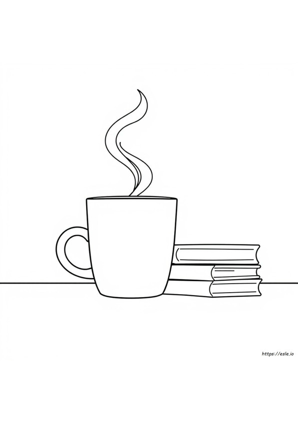 Cangkir Kopi Gambar Mewarnai