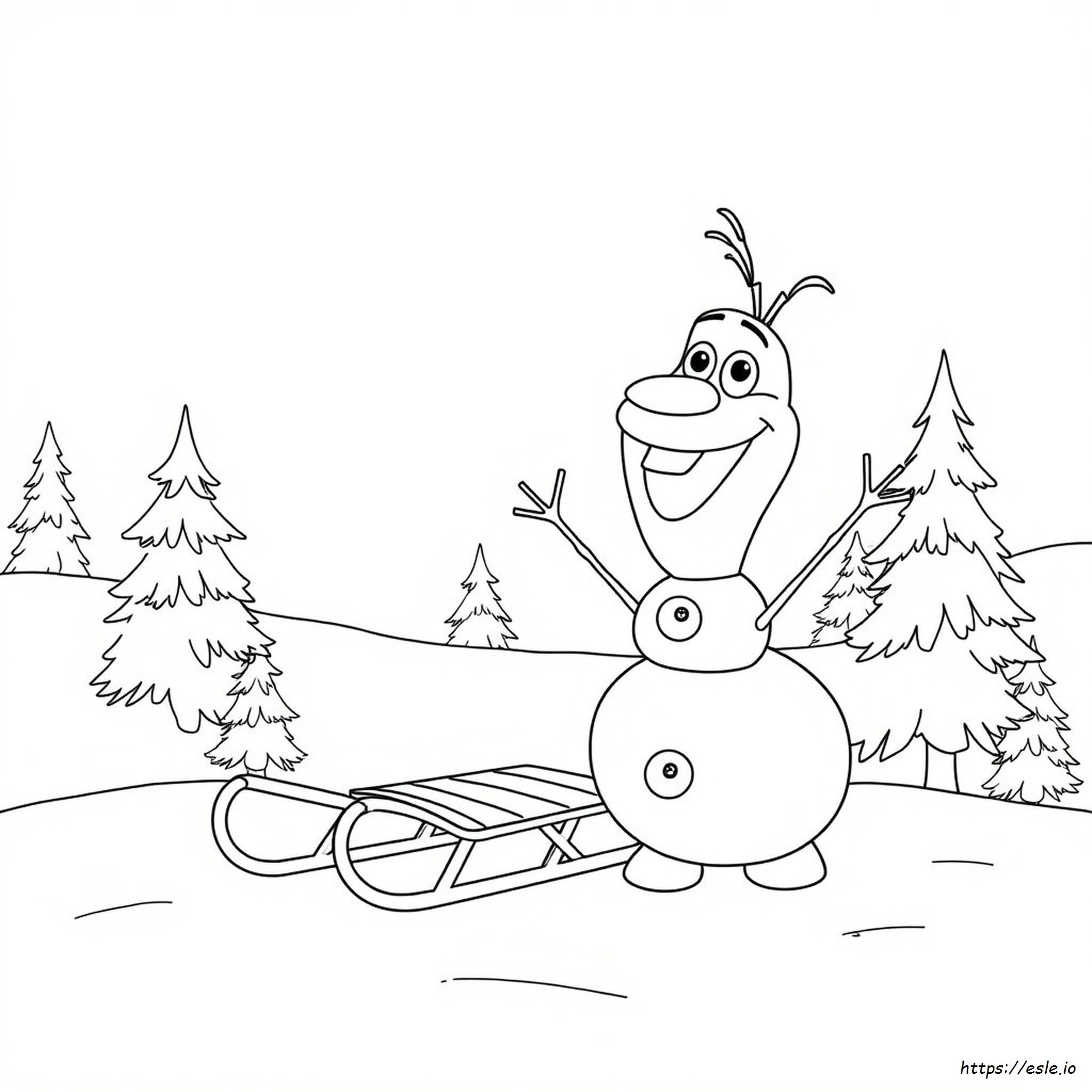 Olaf Sneeuwpop Kleurplaat kleurplaat