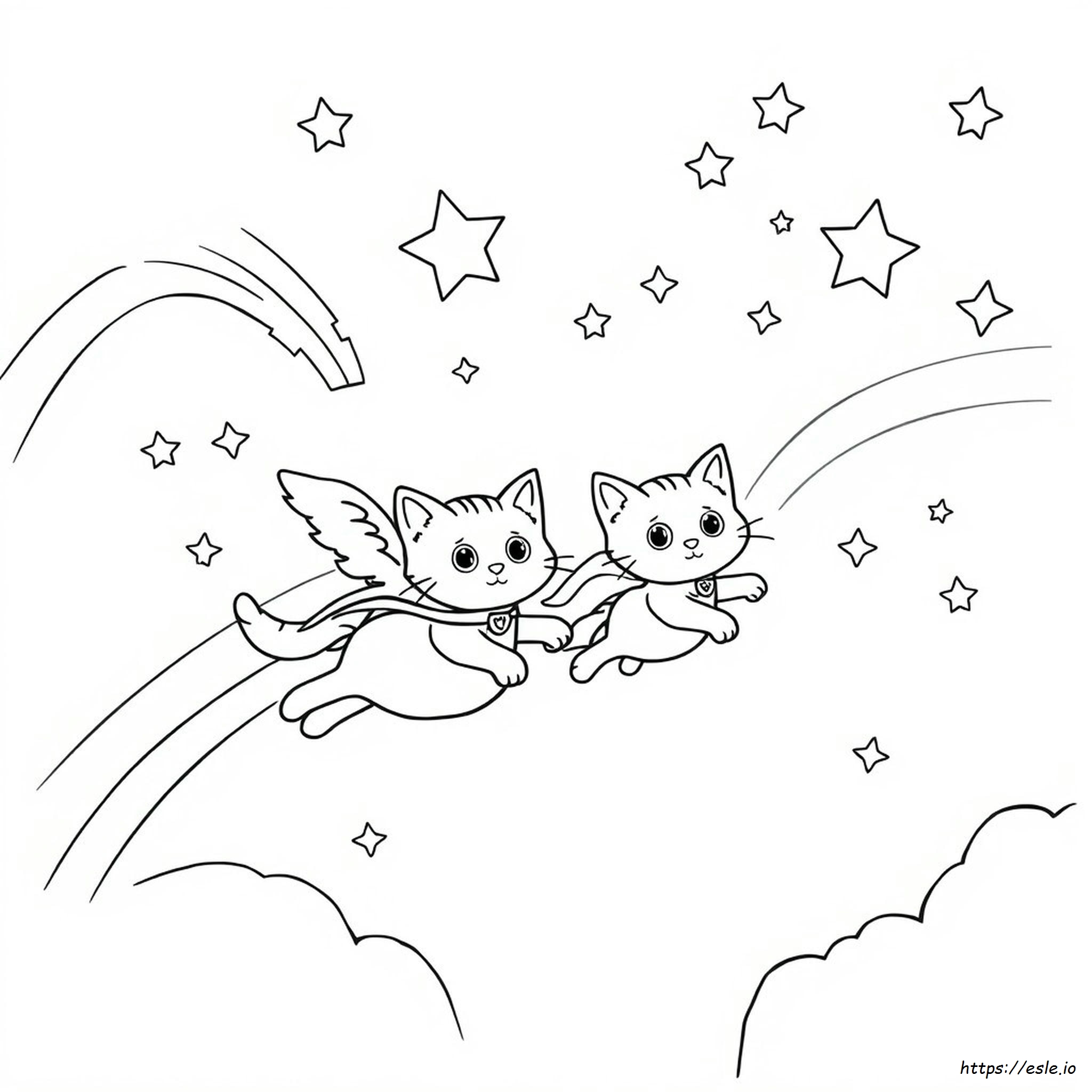 Libro Para Colorear De Los Super Gatitos