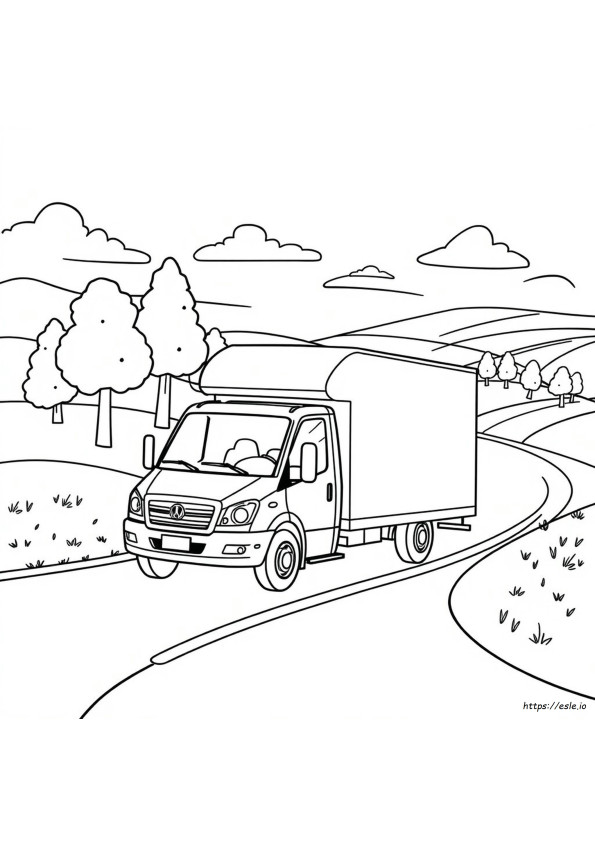 Camion Da Trasloco Da Colorare