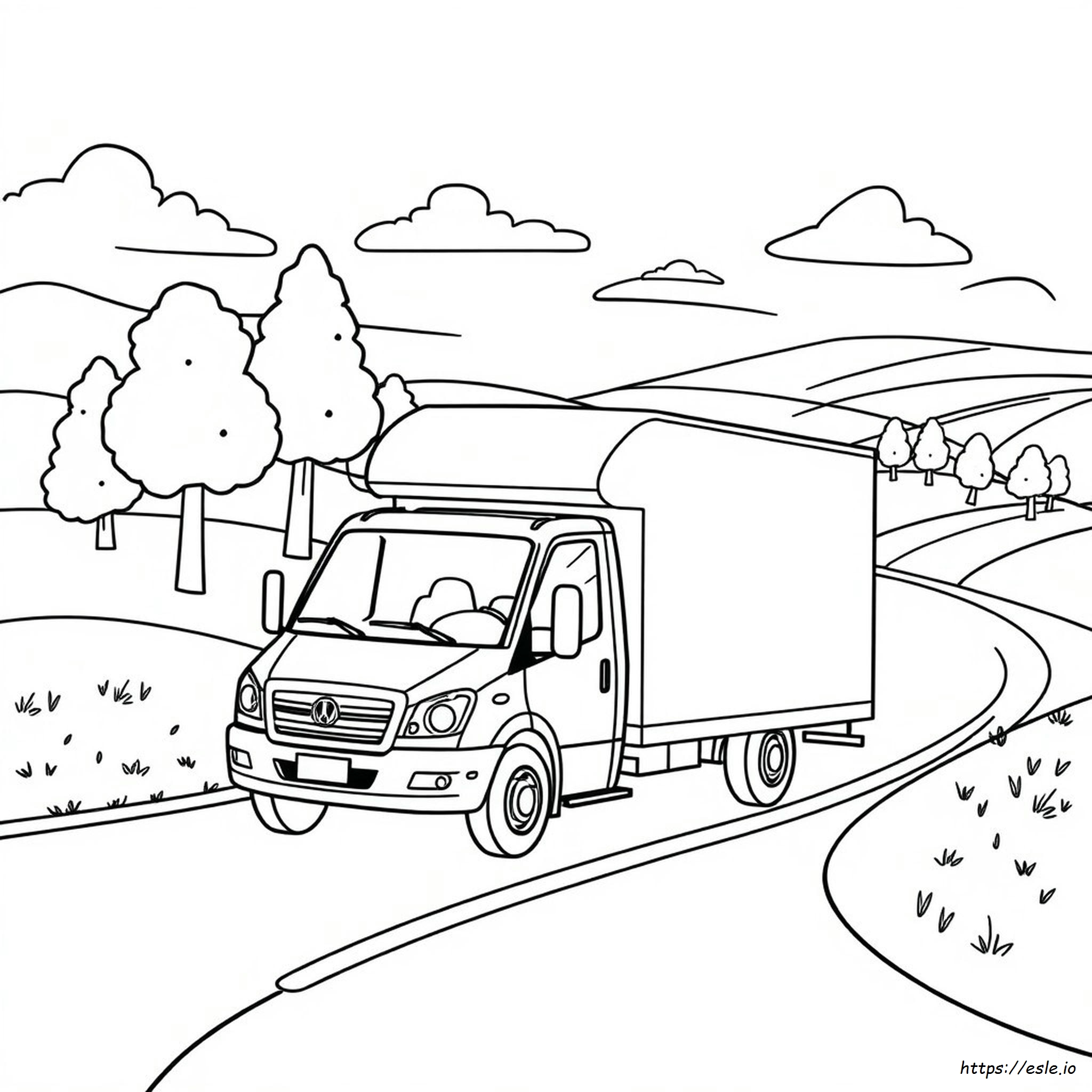 Camion Da Trasloco Da Colorare
