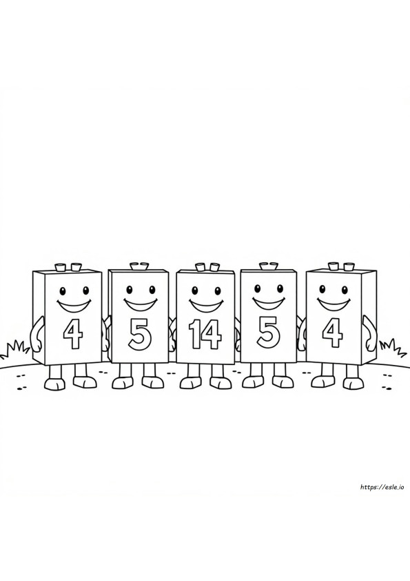 Numberblocks 14 Disegni Da Colorare