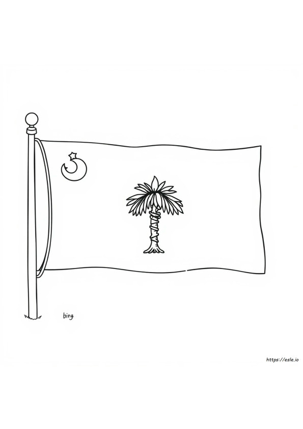 South Carolina State Flag Coloring Page