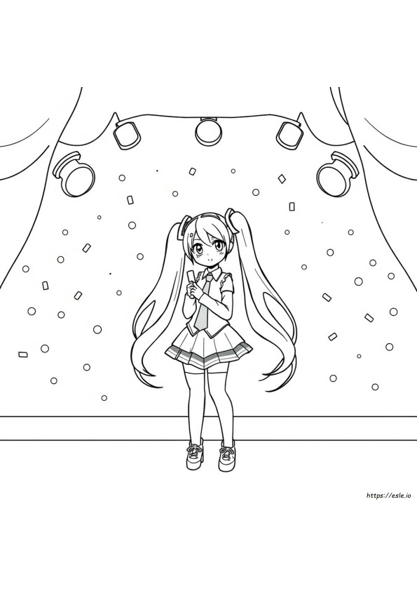 Printable Hatsune Miku Coloring Pages