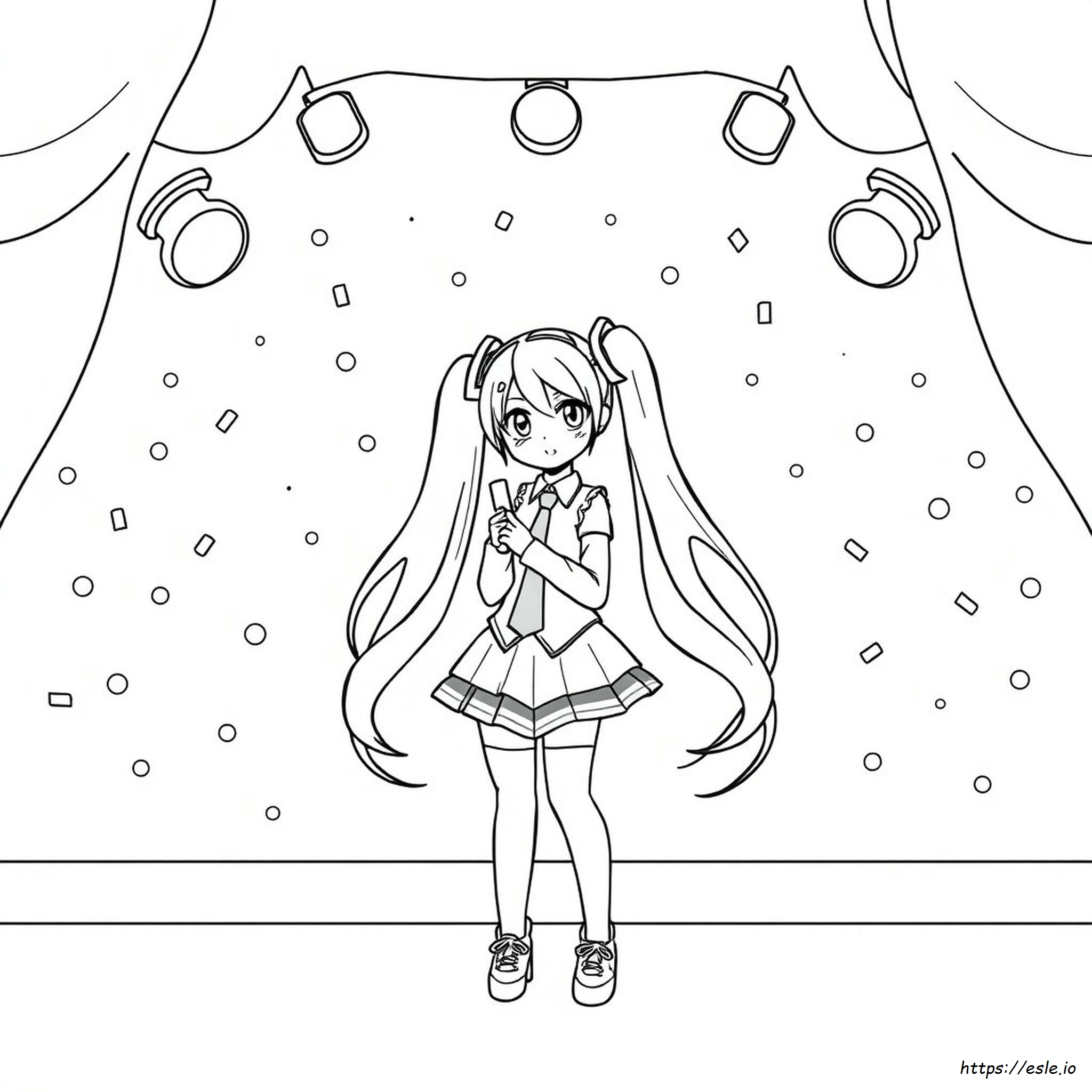 Hatsune Miku Para Colorear Imprimible