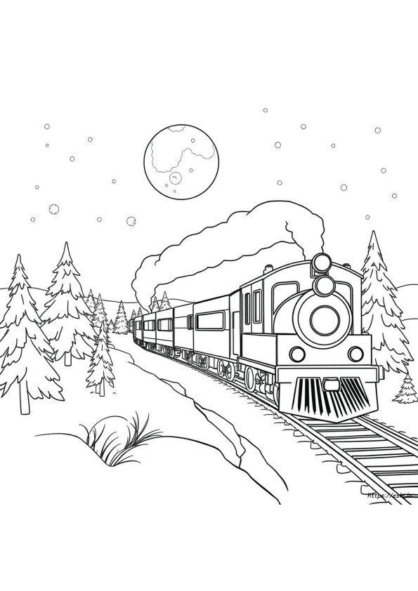 Ekspres Polarny Kolorowanka