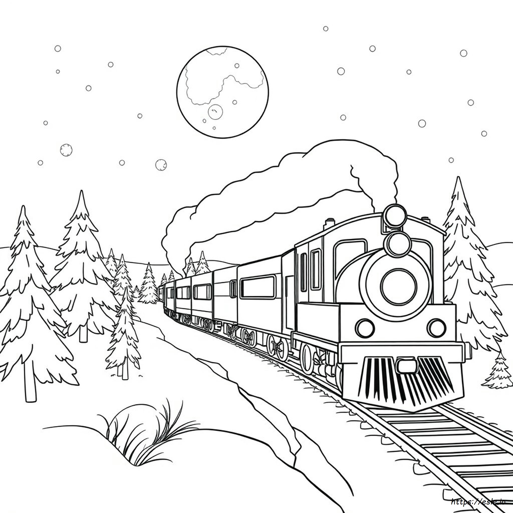 Hoja Para Colorear De El Expreso Polar