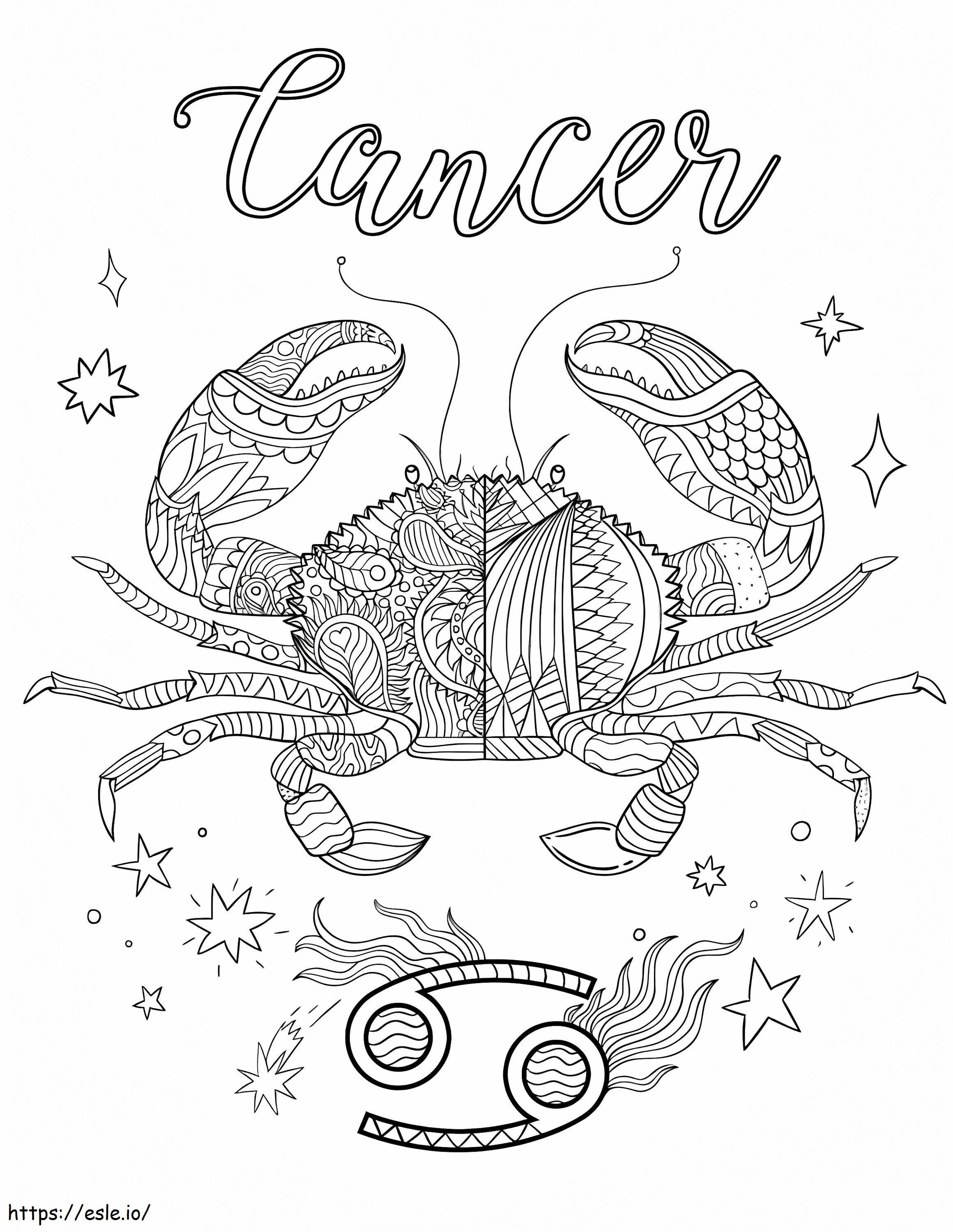 Zodiaco Cancro stampabile gratis da colorare