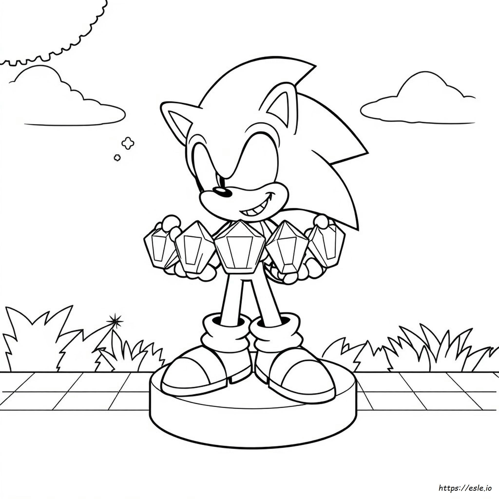 Páginas Para Colorear De Las Esmeraldas Del Caos De Sonic El Erizo