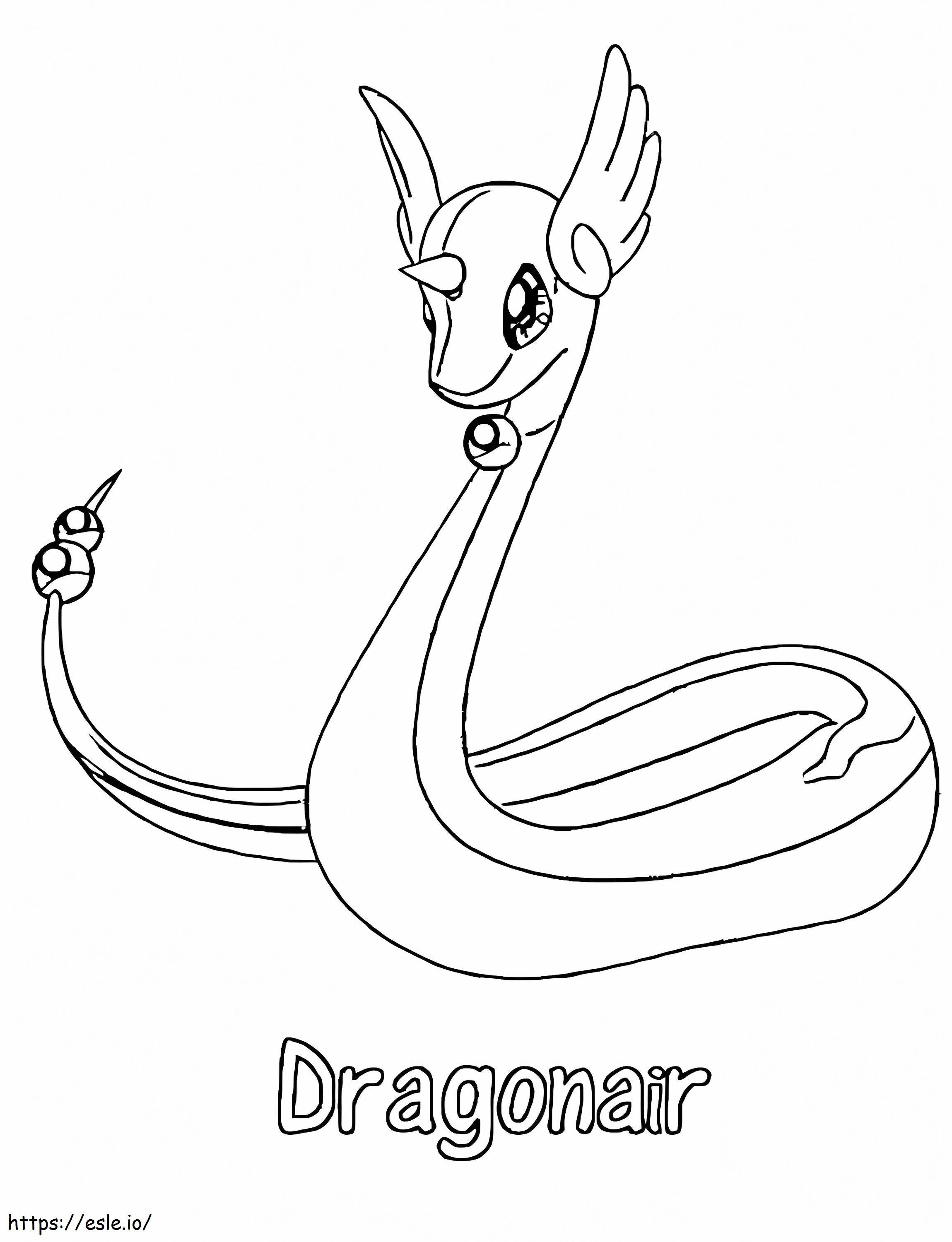 Pokemon Dragonair para colorir