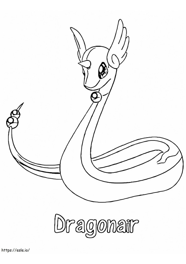 Dragonair Pokemon coloring page