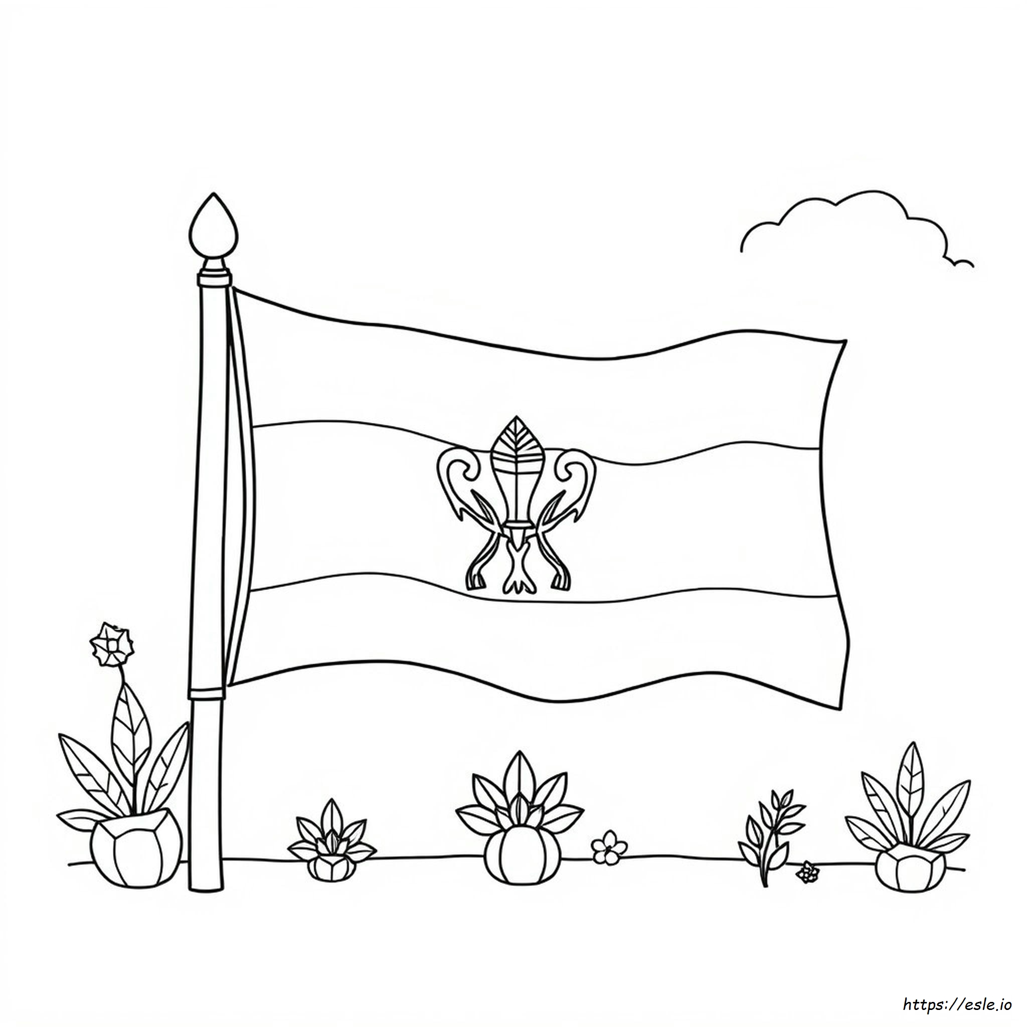 Bandera De Tailandia Para Colorear