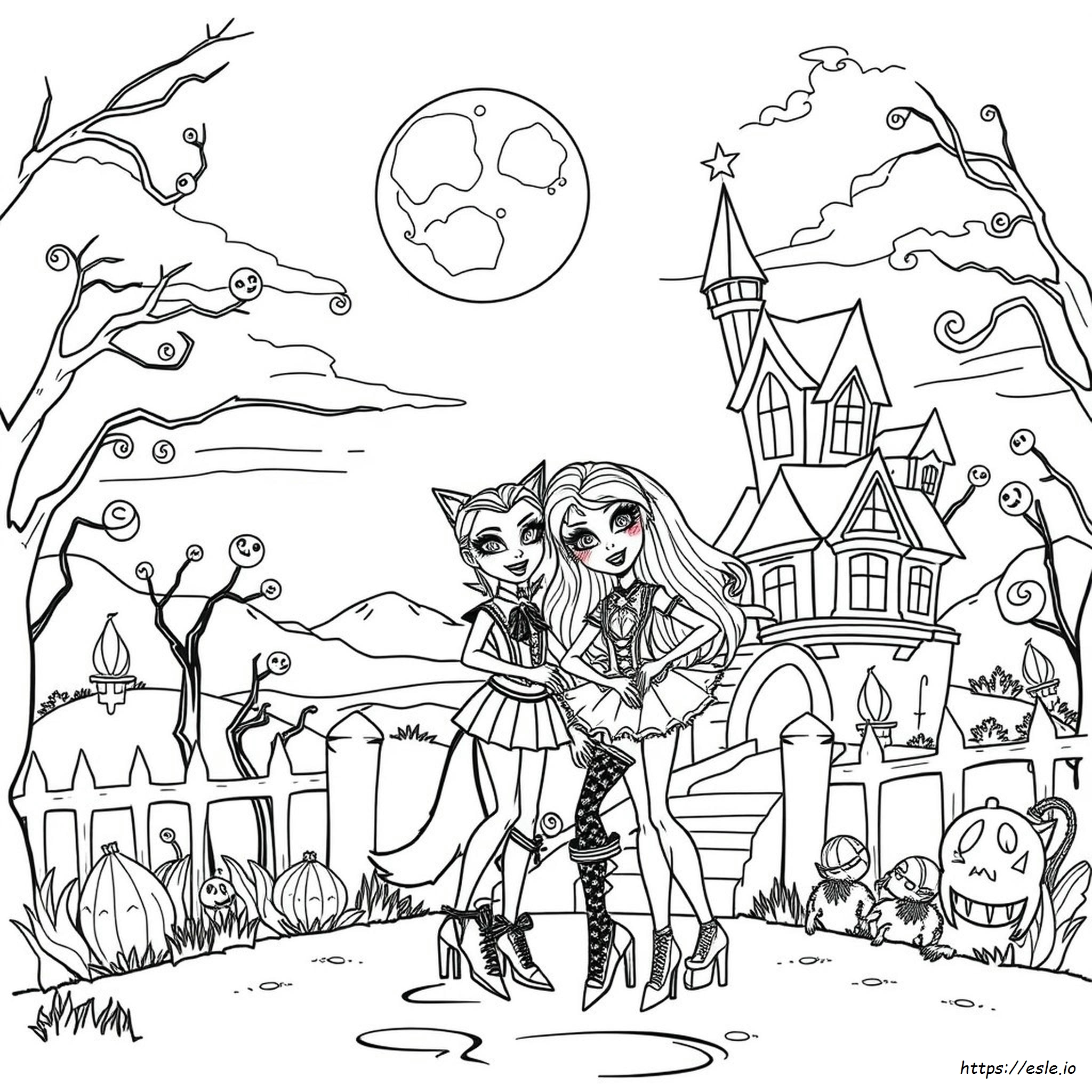 Clawdeen Wolf Draculaura Monster High Disegni Da Colorare