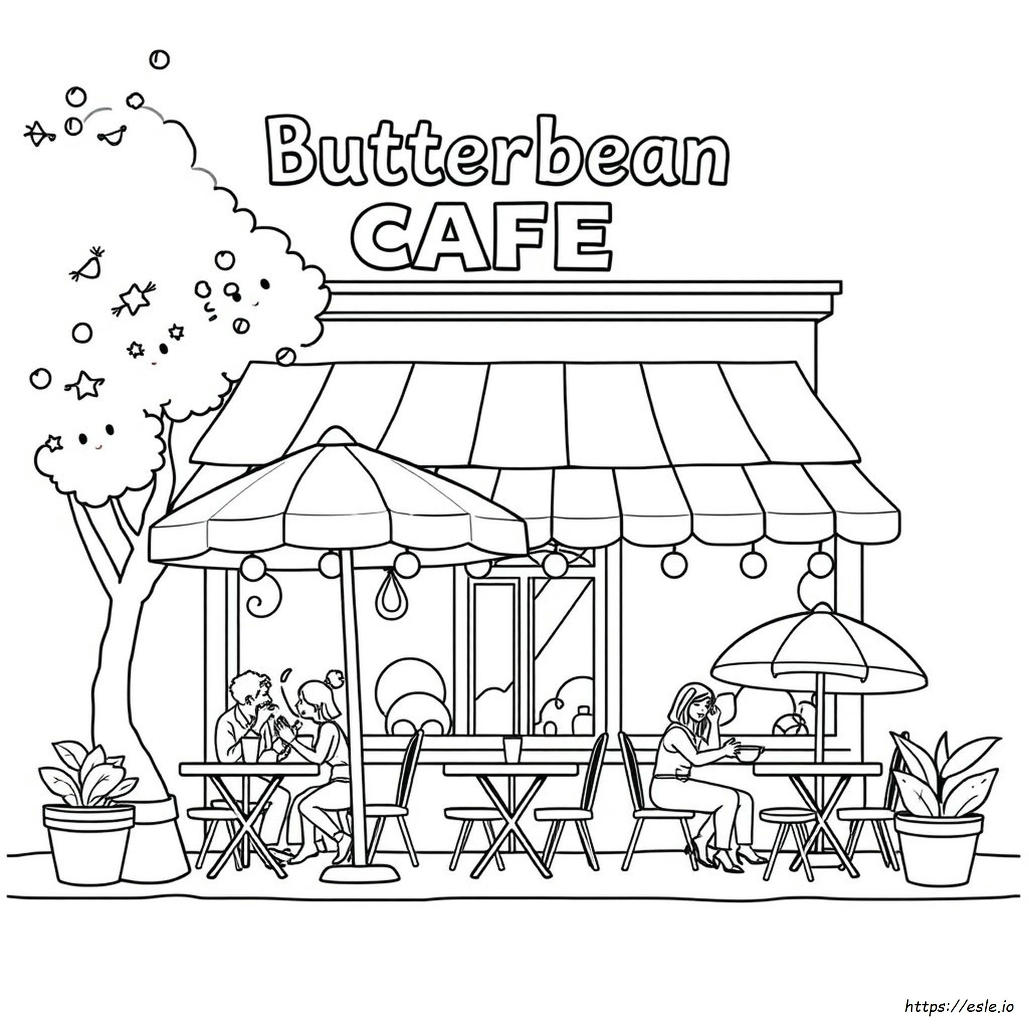 Butterbean Cafe Coloring Pages