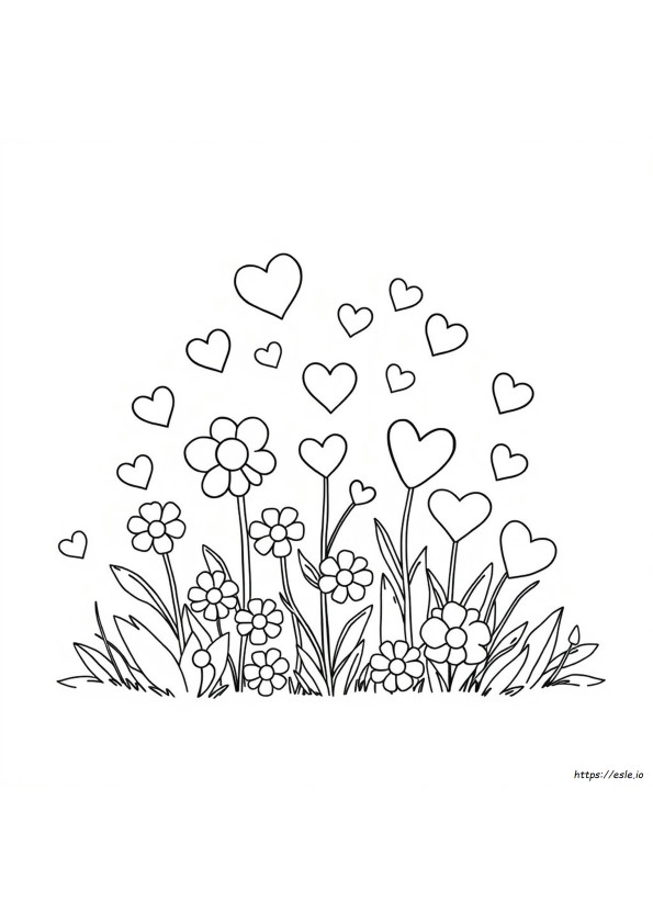 Valentinstagskarte Ausmalbild