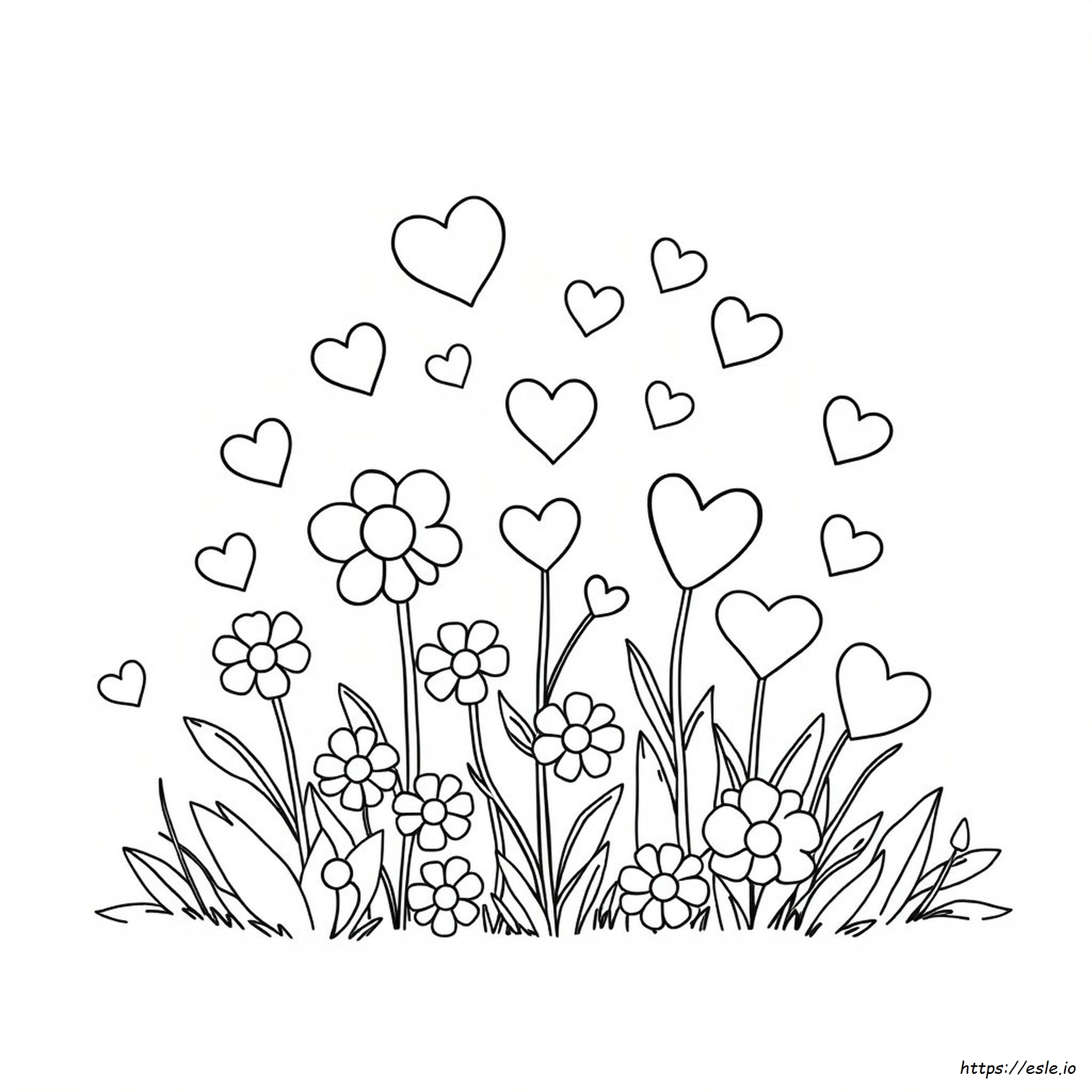 Valentinstagskarte Ausmalbild
