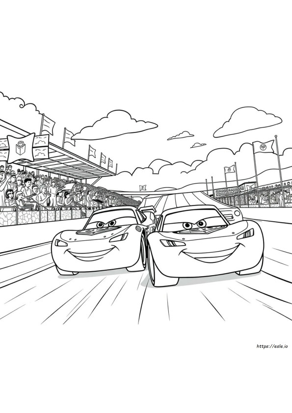 Disney Pixar Cars Lightning Mcqueen Coloring Pages