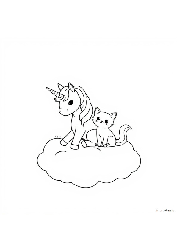 Gatto Unicorno Da Colorare
