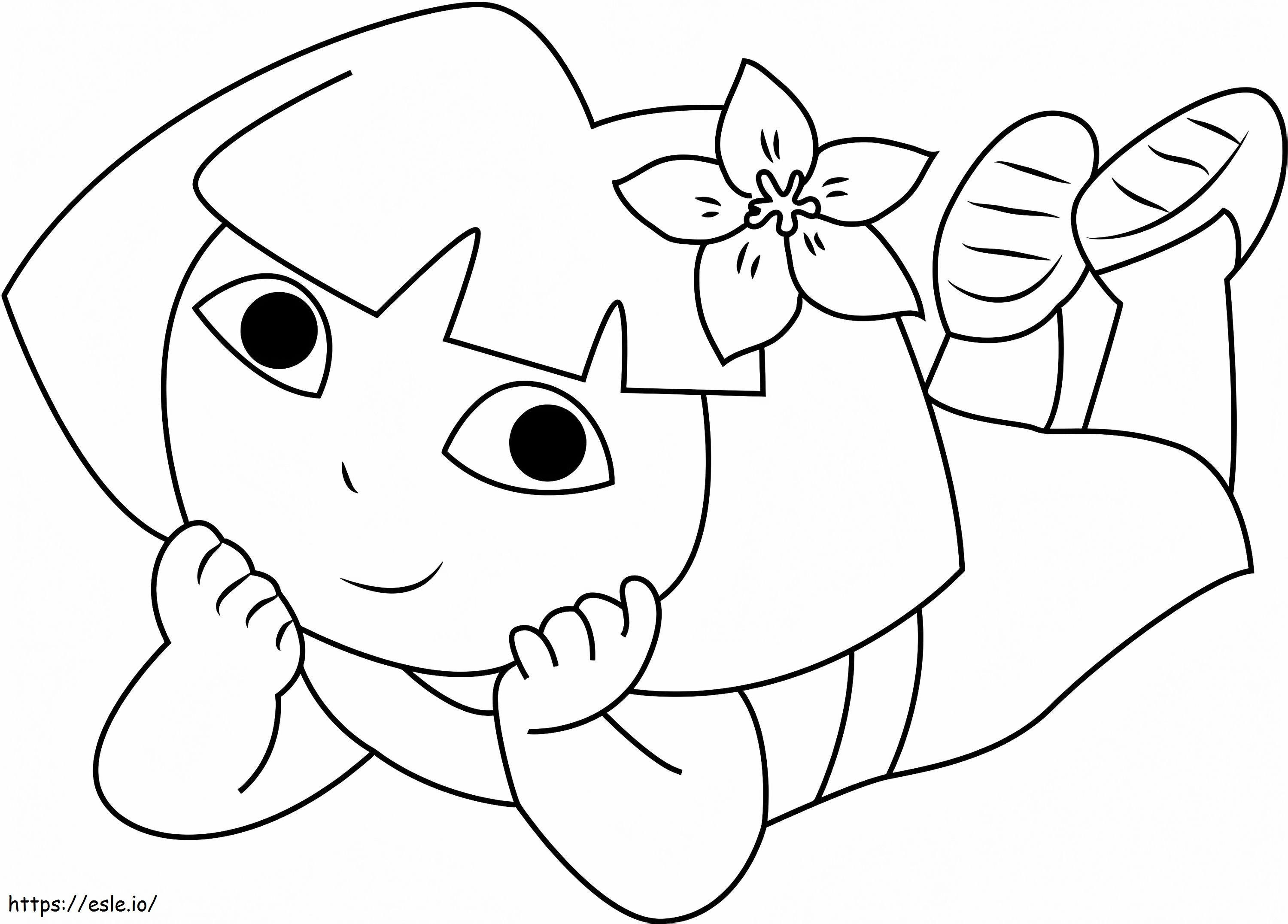 Dora Smiling coloring page