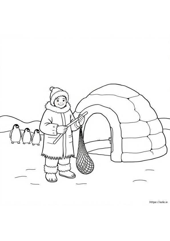 Kolorowanki Eskimos Do Druku Za Darmo