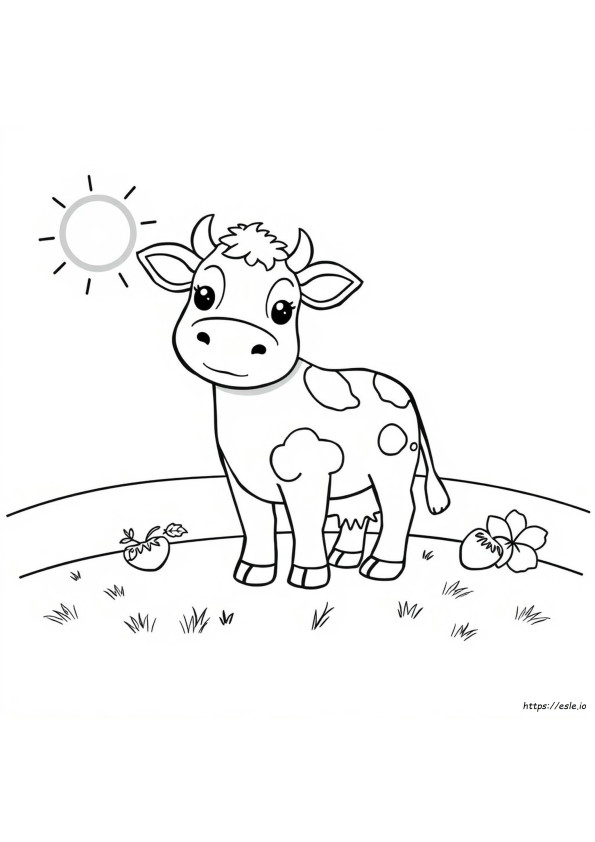 Desenho De Vaca Morango Kawaii Para Colorir