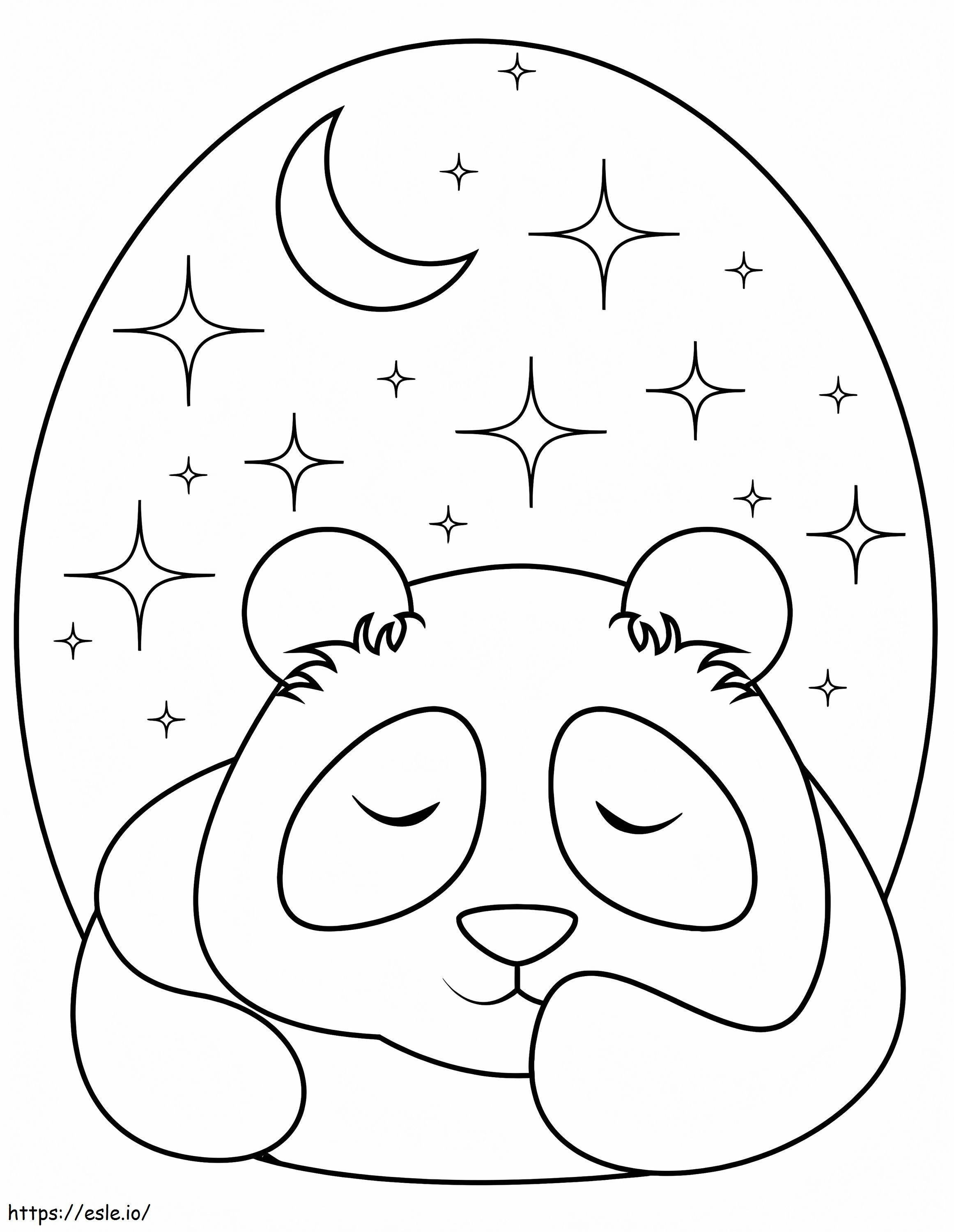 Coloriage Panda endormi à imprimer dessin