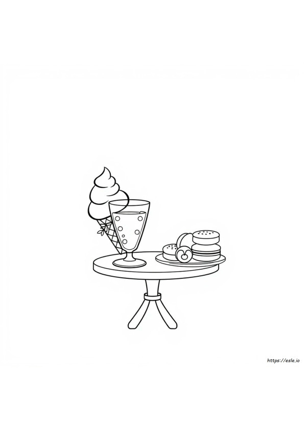 Comidas Kawaii Simples Para Colorir