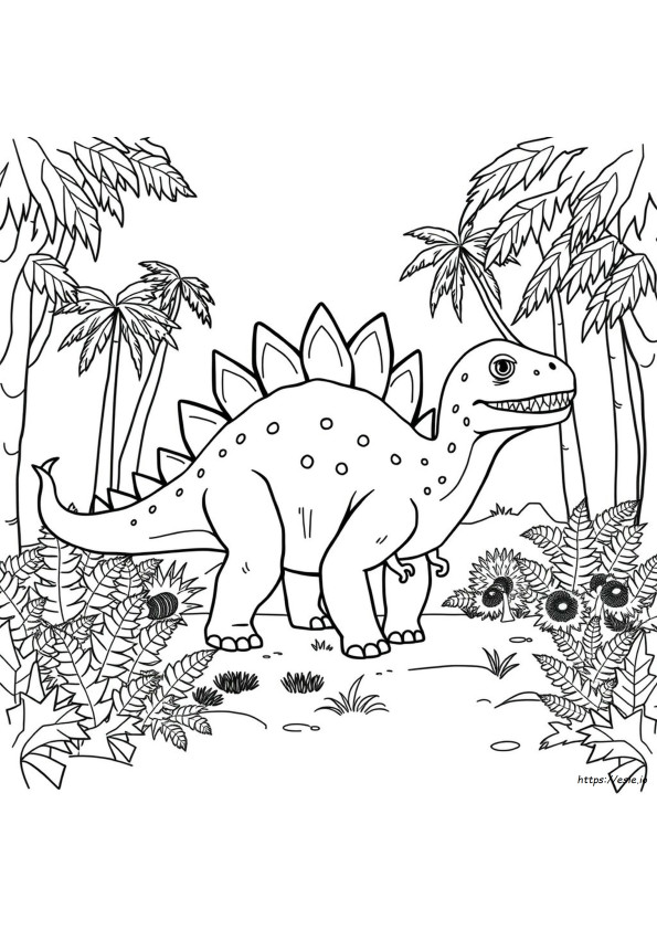 Estegossauro Para Colorir