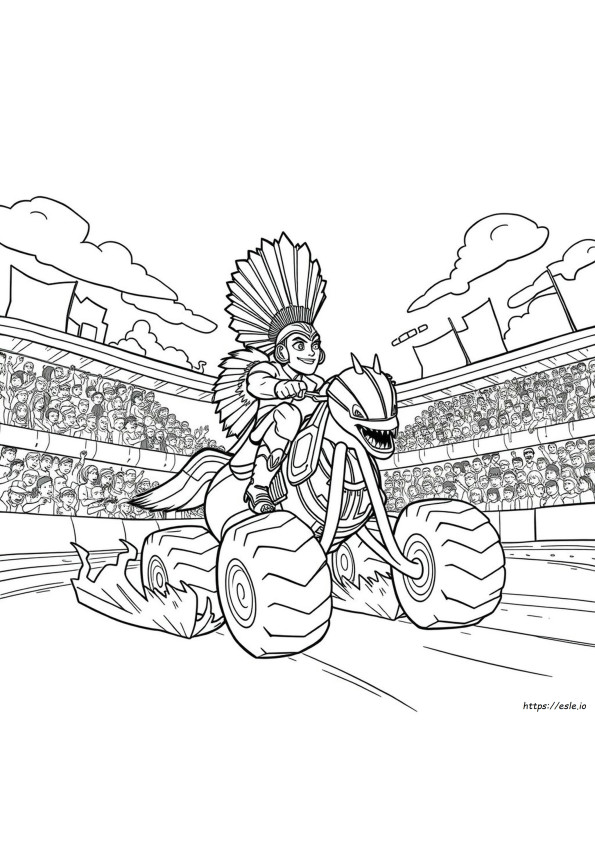 Mostro Mohawk Warrior Monster Jam Da Colorare