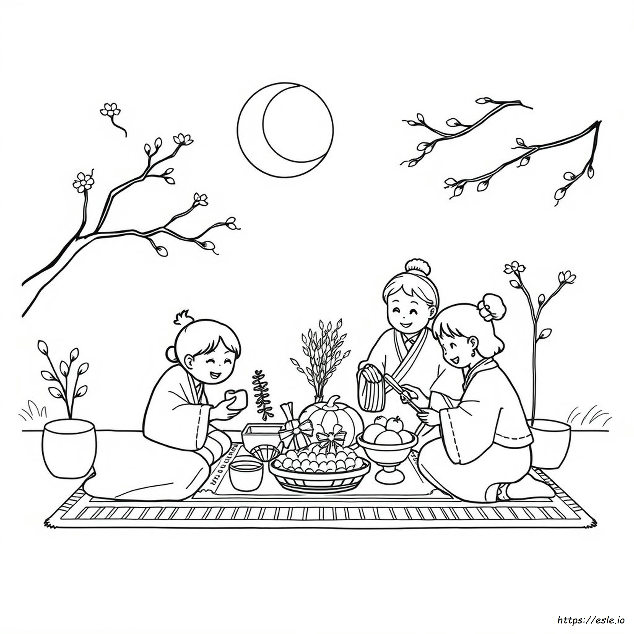 Chuseok Kleurplaten kleurplaat