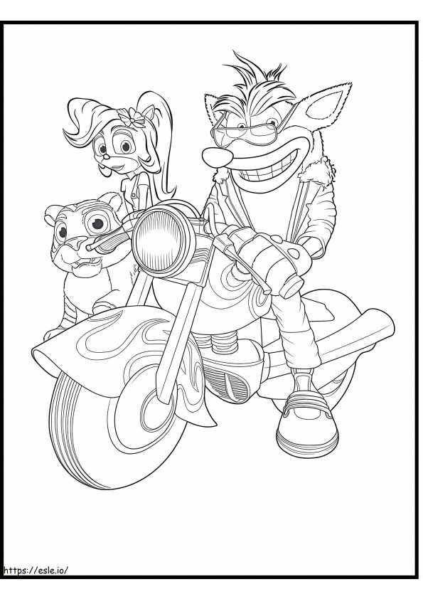 Coloriage Crash Bandicoot 5 à imprimer dessin