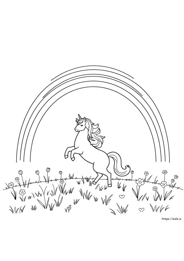 Gattino Unicorno Arcobaleno Da Colorare