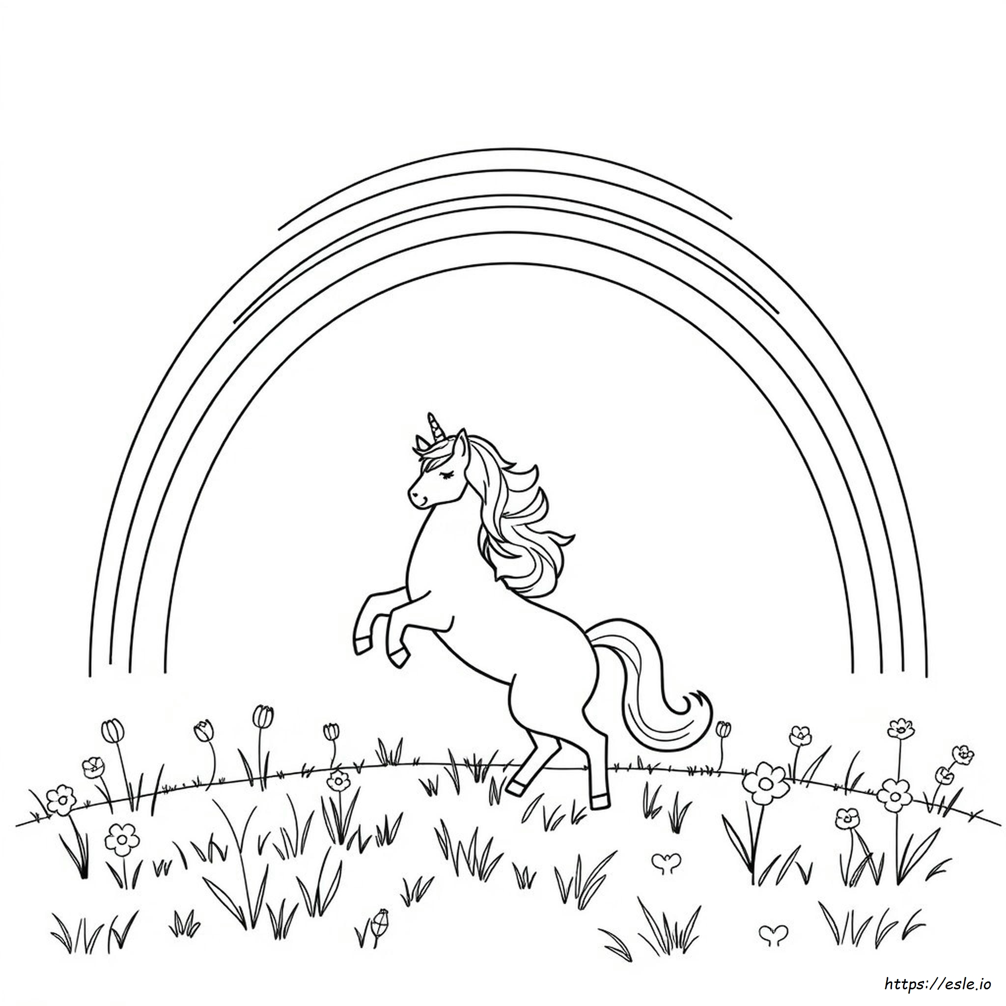 Gattino Unicorno Arcobaleno Da Colorare