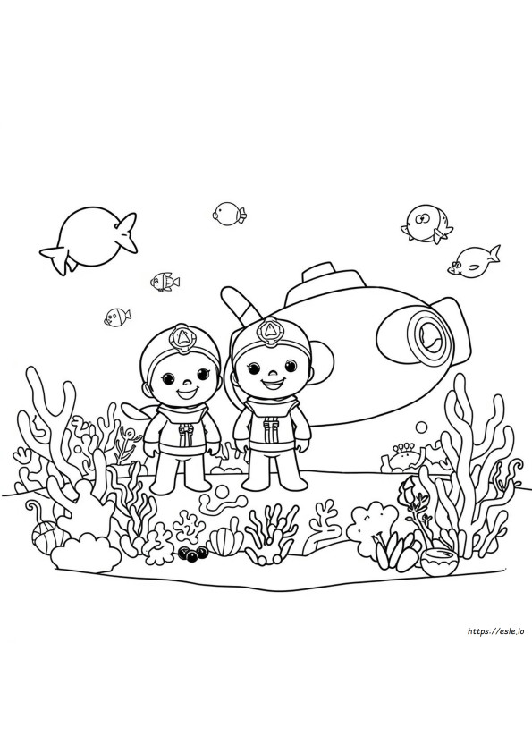 Halaman Mewarnai Octonauts Gratis