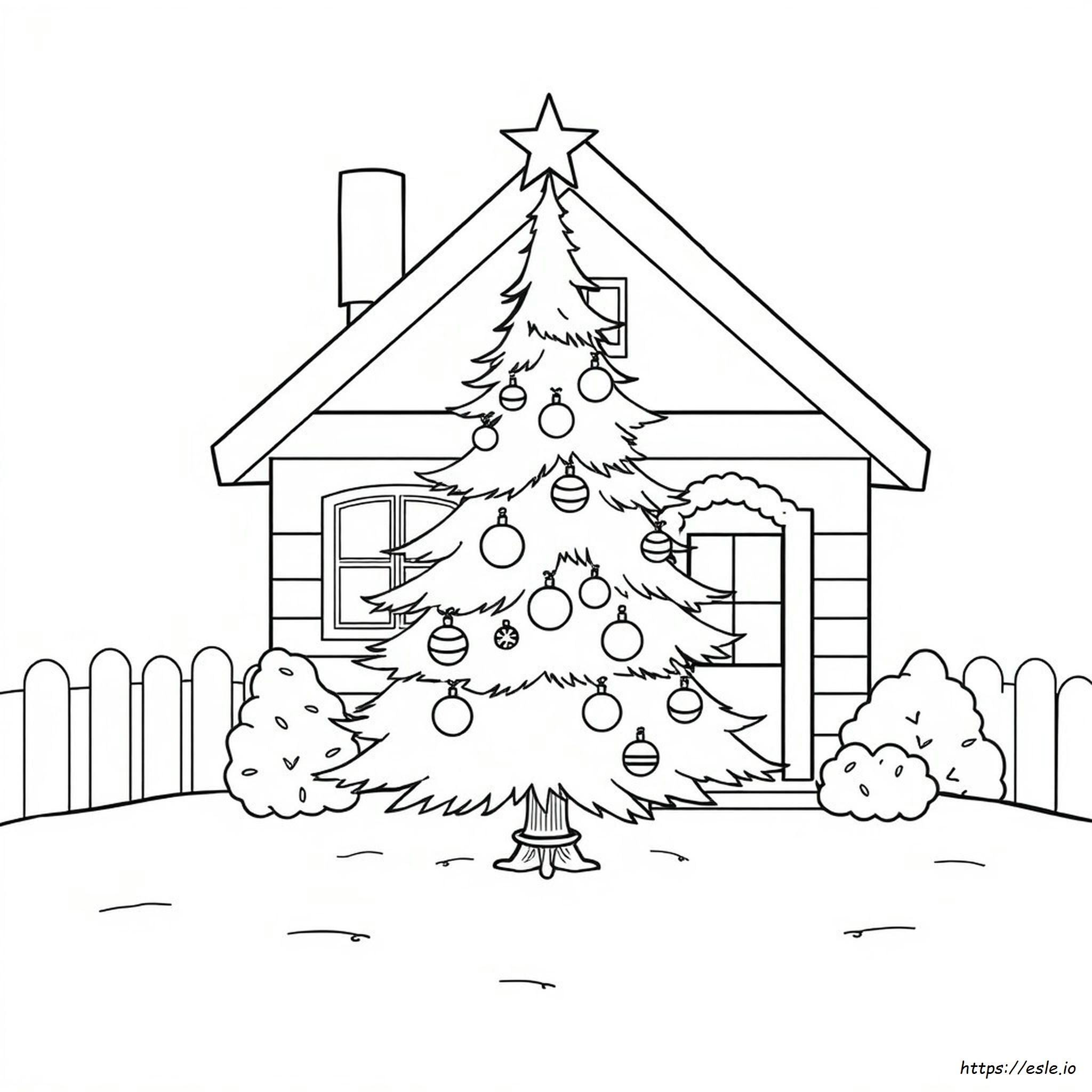 Christmas Tree Outline Coloring Page
