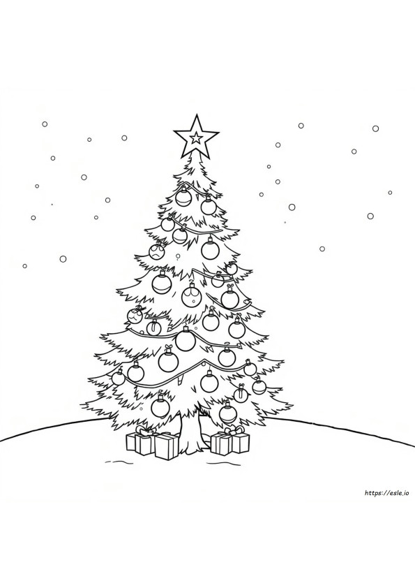 Pohon Natal Untuk Mewarnai