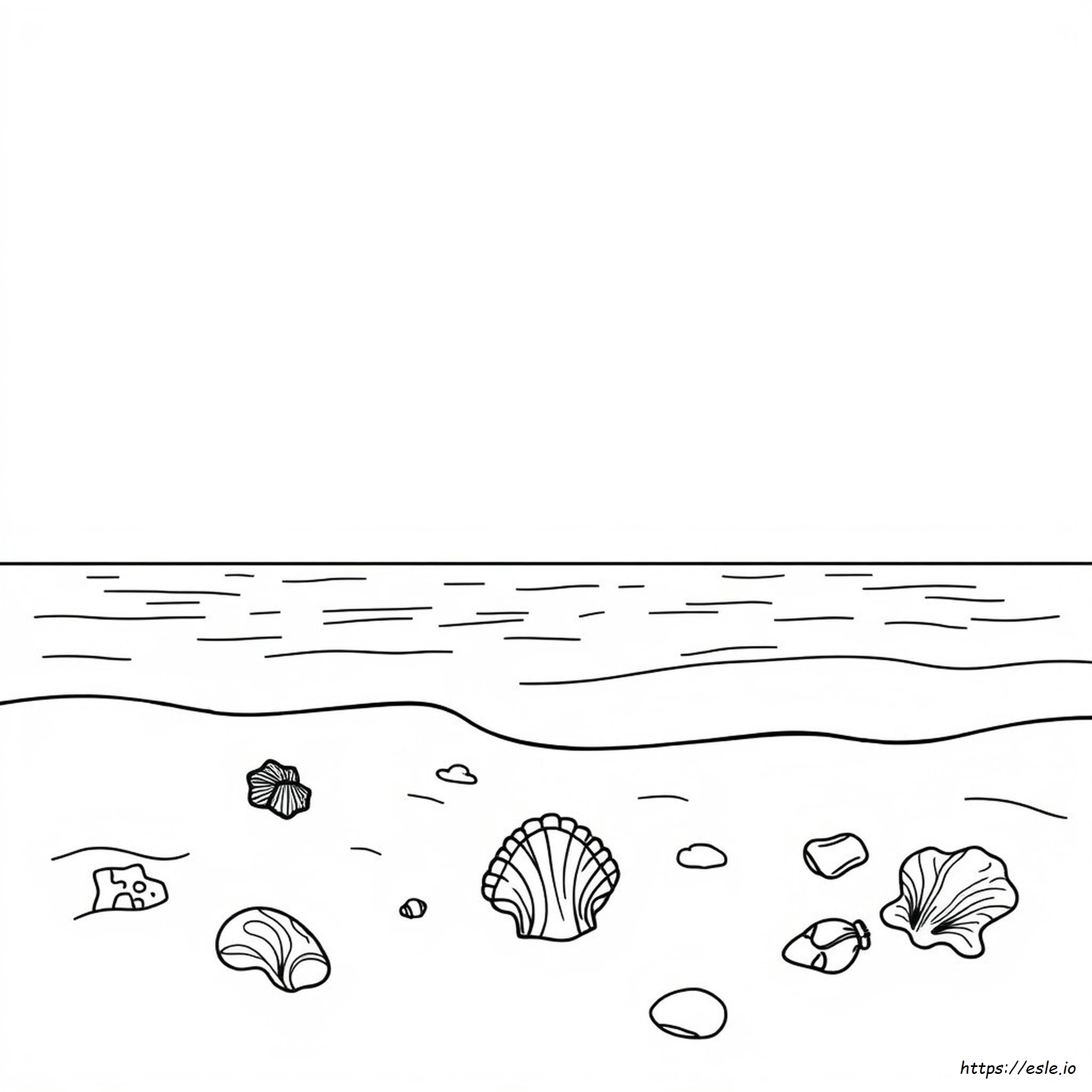 Beach Scene Coloring Pages Free